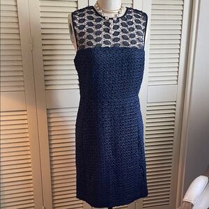 Diane Von Furstenberg Navy Lace Dress
